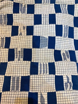 Lot 417 - A large Asante cotton kente cloth