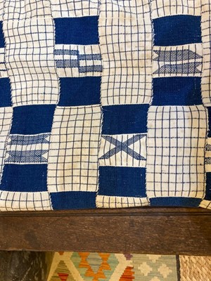 Lot 417 - A large Asante cotton kente cloth