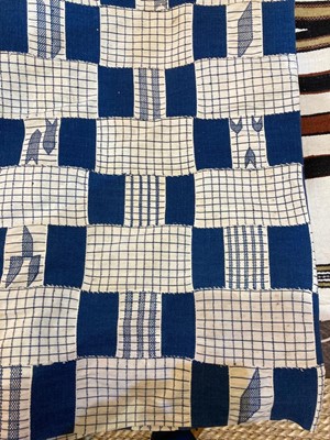 Lot 417 - A large Asante cotton kente cloth