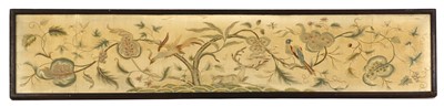 Lot 464 - A silk needlework panel