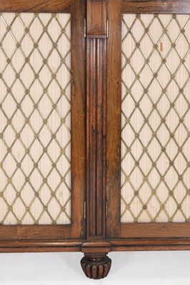 Lot 7 - A George IV rosewood side cabinet in the manner of Gillows
