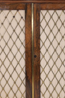 Lot 7 - A George IV rosewood side cabinet in the manner of Gillows