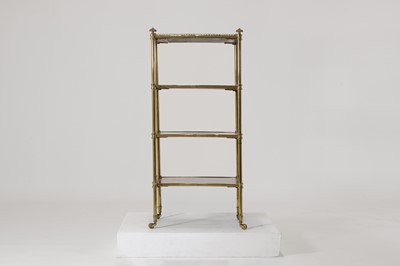 Lot 13 - A Regency-style rosewood and brass étagère