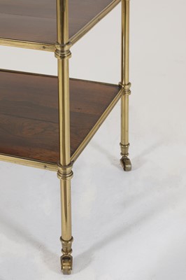 Lot 13 - A Regency-style rosewood and brass étagère