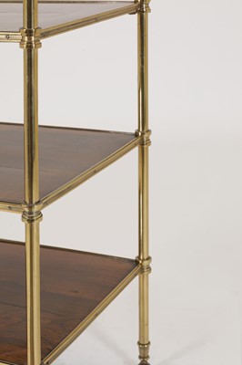Lot 13 - A Regency-style rosewood and brass étagère