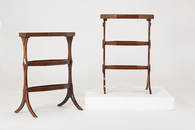 Lot 80 - A near pair of Directoire-style mahogany vide poches