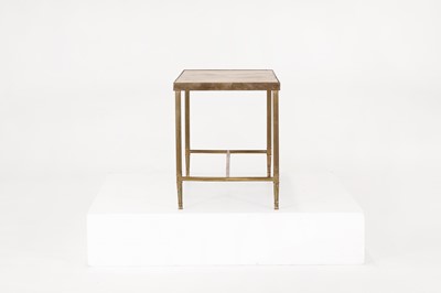 Lot 71 - A brass and marble coffee table