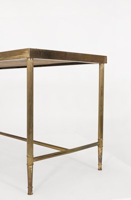 Lot 71 - A brass and marble coffee table