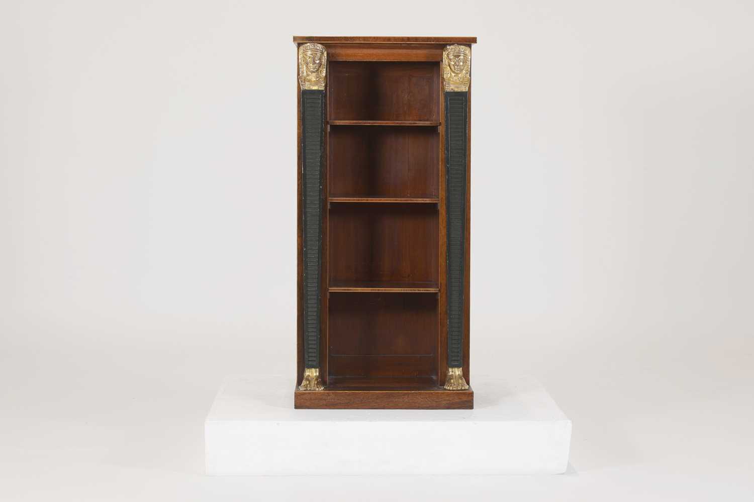 Lot 83 - A rosewood open bookcase of small proportions