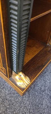 Lot 83 - A rosewood open bookcase of small proportions