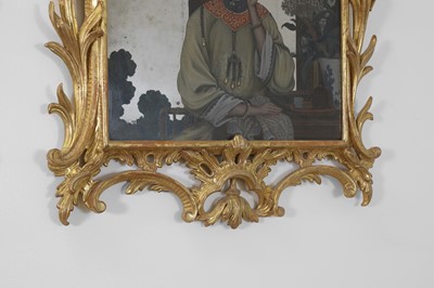Lot 9 - A pair of export reverse-glass mirrors