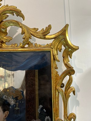 Lot 9 - A pair of export reverse-glass mirrors