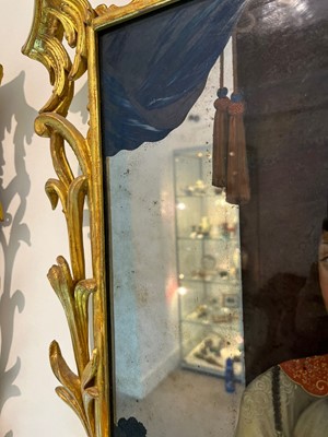 Lot 9 - A pair of export reverse-glass mirrors