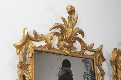 Lot 9 - A pair of export reverse-glass mirrors