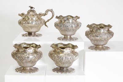Lot 22 - A set of four William IV Scottish silver salts
