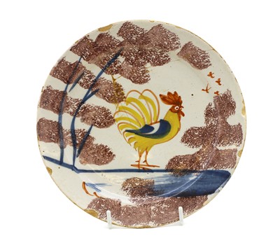 Lot 170 - A Bristol Delft 'Farmyard' plate
