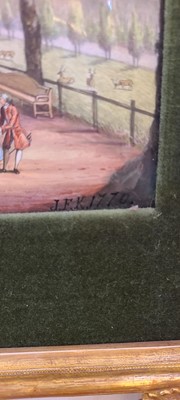 Lot 81 - A George III painted enamel plaque