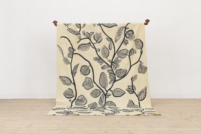 Lot 423 - A large embroidered and crewelwork wall hanging