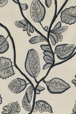 Lot 423 - A large embroidered and crewelwork wall hanging