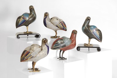 Lot 185 - A group of cloisonné pieces