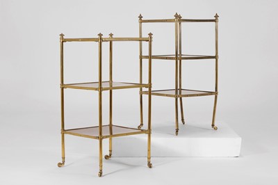 Lot 154 - A Regency-style mahogany and brass étagère