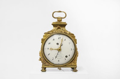 Lot 29 - An ormolu pendule d'officier by Robert & Courvoisier