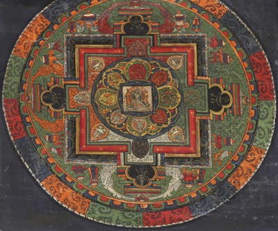 Lot 256 - A Tibetan thangka
