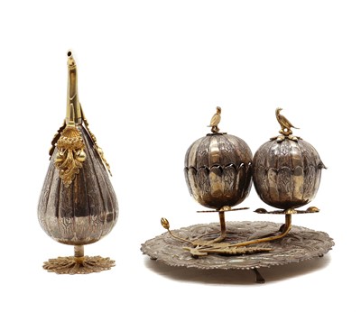 Lot 27 - A Cypriot silver and gilt kapnistiri merecha