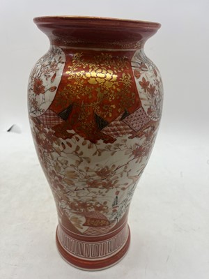 Lot 144 - A pair of Japanese Kutani vases