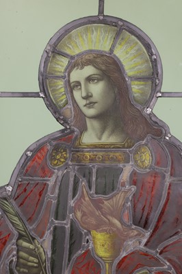 Lot 583 - A group of leaded stained glass panels