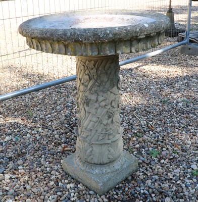 Lot 504 - A composite stone bird bath