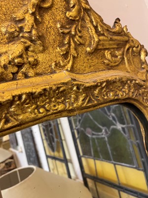 Lot 40 - A gilt-gesso pier glass