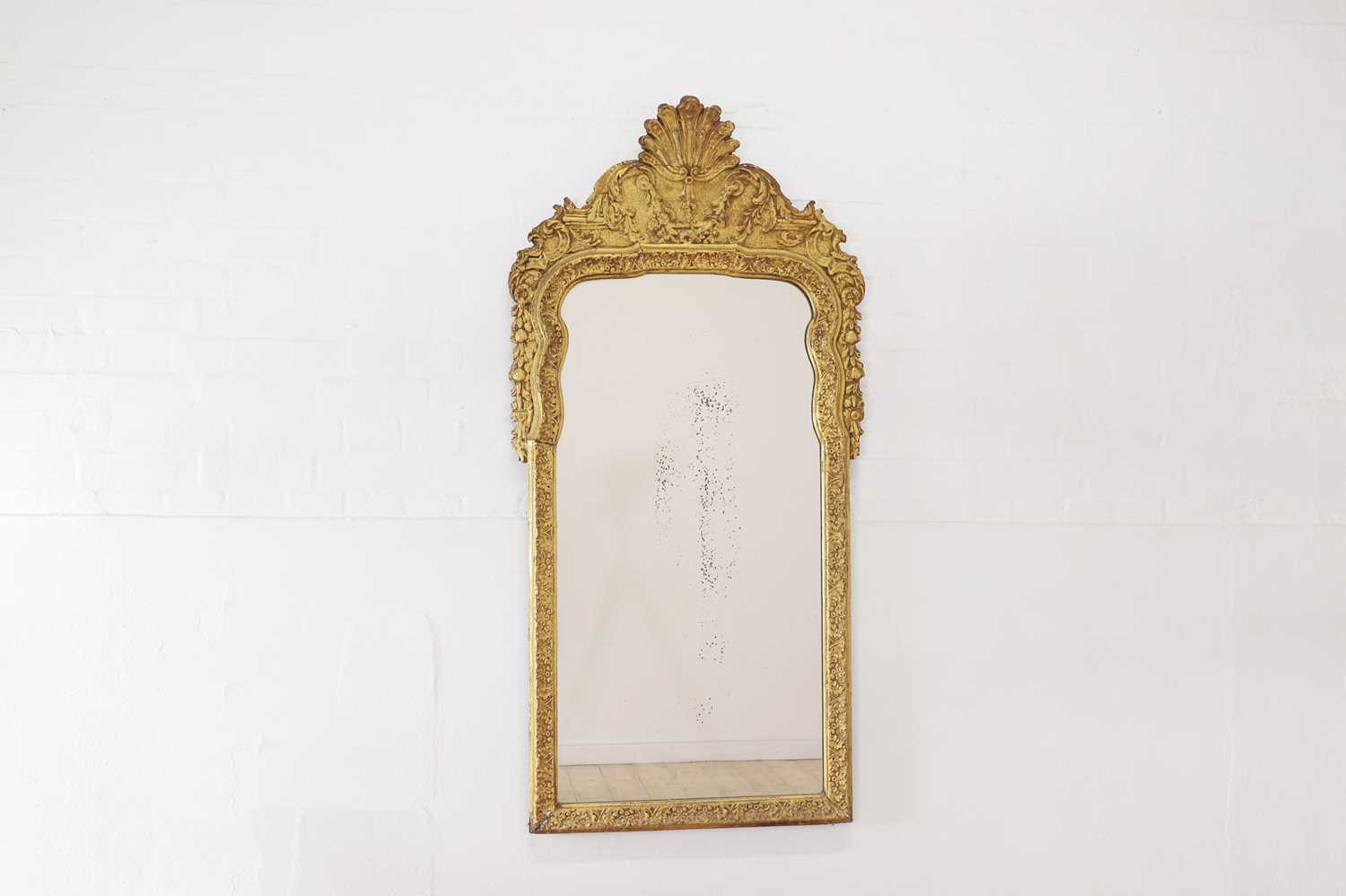 Lot 40 - A gilt-gesso pier glass