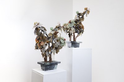 Lot 371 - A pair of jade trees