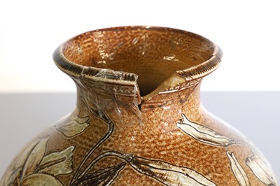 Lot 104 - A pair of Martin Brothers' stoneware vases