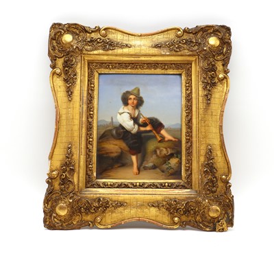 Lot 205 - A KPM style porcelain plaque