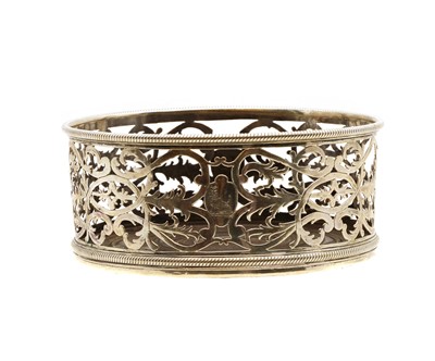 Lot 5 - A George III silver wine coaster