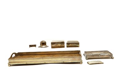 Lot 6 - A collection of silver desk items