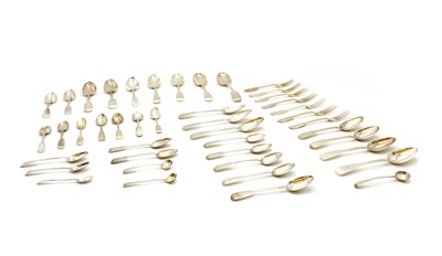 Lot 17 - A collection of silver flatware