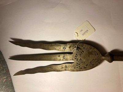 Lot 147 - Two Indo-Persian trident spears