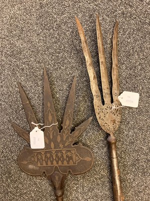 Lot 147 - Two Indo-Persian trident spears