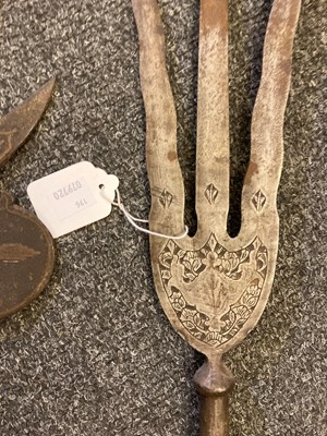 Lot 147 - Two Indo-Persian trident spears
