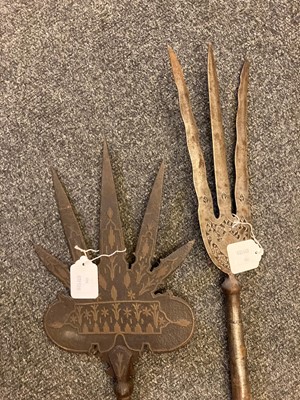 Lot 147 - Two Indo-Persian trident spears