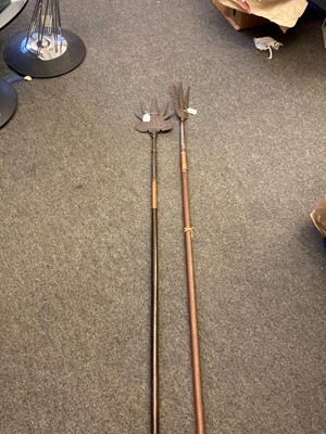 Lot 147 - Two Indo-Persian trident spears