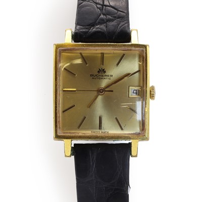 Lot 1438 - A stainless steel Bucherer two-tone automatic strap watch
