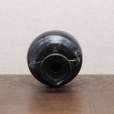 Lot 23 - A Chinese black-glazed vase