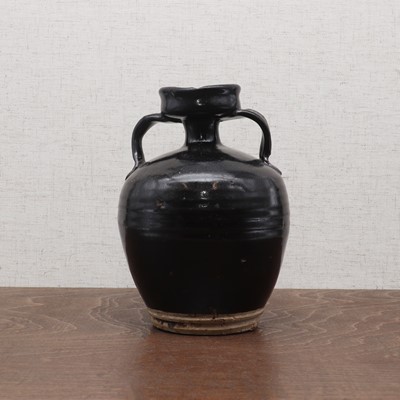 Lot 23 - A Chinese black-glazed vase