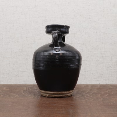 Lot 23 - A Chinese black-glazed vase