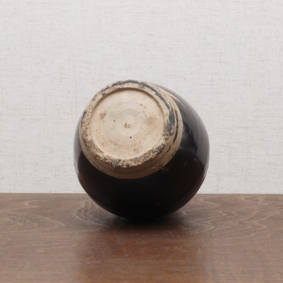 Lot 23 - A Chinese black-glazed vase