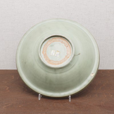Lot 25 - A Chinese Longquan ware celadon plate